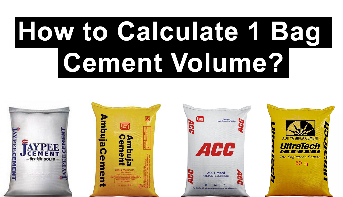 How to Calculate 1 Bag (50kg) Cement Volume?