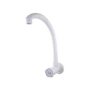Santé Wall Mounted Swan Neck- Prime- 360 Swivel- Kitchen- Engineering Polymer- 3 Year Warranty- with Wall Flange