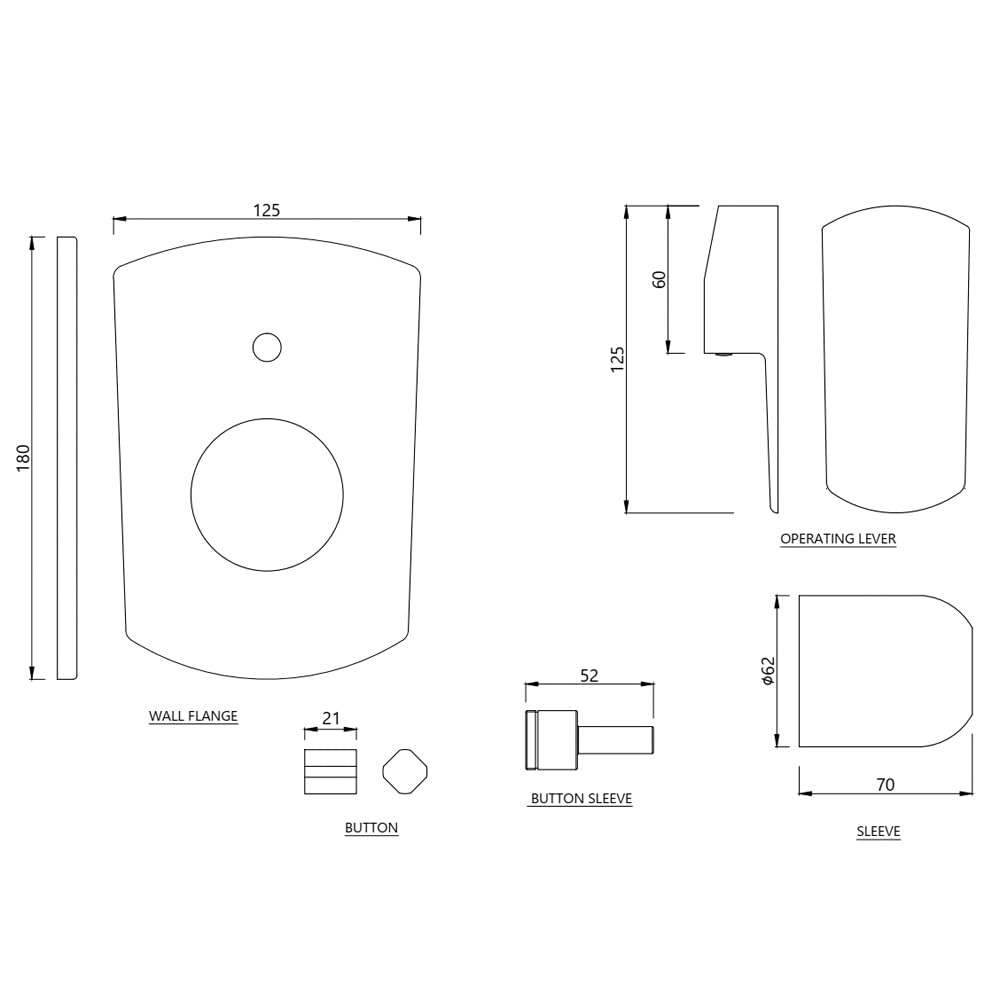 Jaquar Kubix Brass Prime Chrome Single Lever Exposed Parts of Hi-Flow Divertor Kit, Silver KUP-CHR-35079NKPM | Compatible in-wall part ALD-079N is sold separately