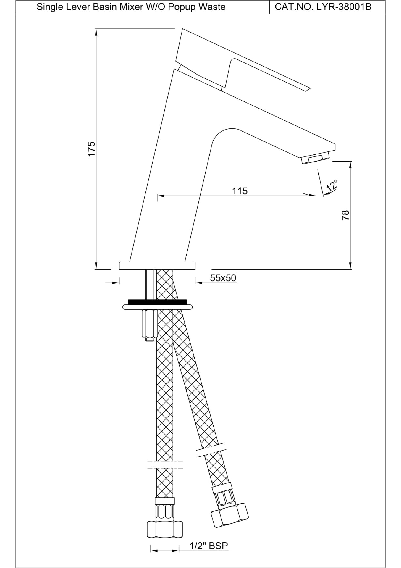 Jaquar Lyric Single Lever Basin Mixer - Chrome | Refurbished