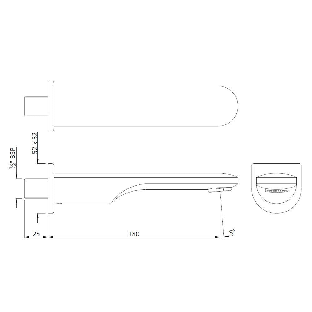 Jaquar BathtubSpouts Opal Prime Bathtub Spout - Chrome, Stainless Steel | Refurbished