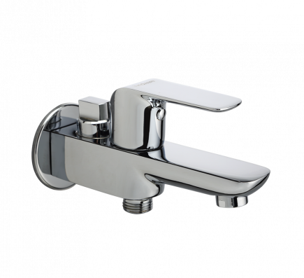 Hindware Bib Cock 2 In 1 With Wall Flange