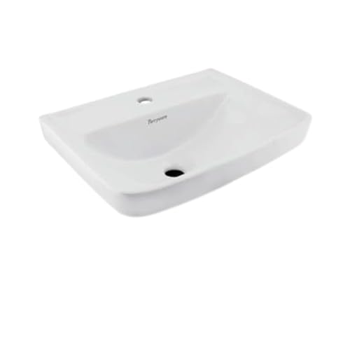 PARRYWARE Revive Series WASH Basin (White) with Faucet Hole | 240x310x185mm, Rectangle | Ceramic Basin/Sink for Bathroom, Living Room | NOT Table/Counter Top | C898146