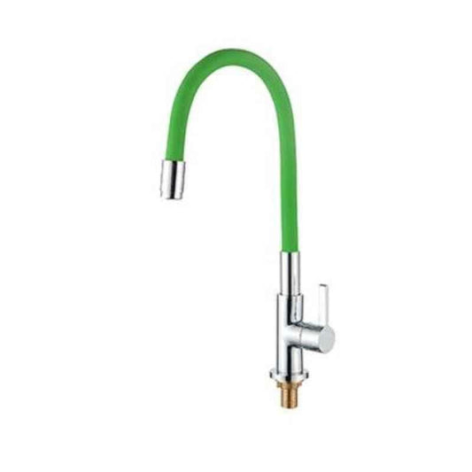 Hindware Sink Cock Flexible Spout-Table Mount (Green)