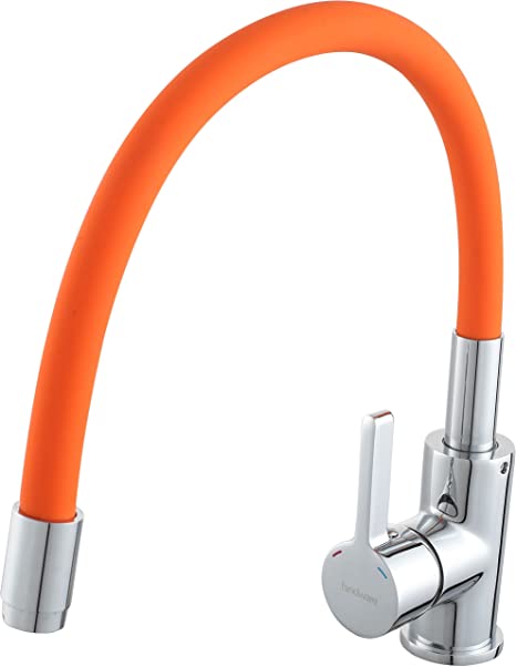 Hindware Sl Sink Mixer Flexible Spout-Table Mount (Orange)