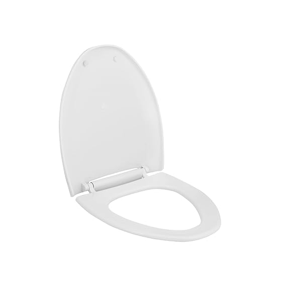Parryware Casa/Cascade NXT Regular Seat Cover with Hinges | Eco-Friendly Material with Superior Finish | Round Shape & Ultra White Colour | Commode Seat Cover with Antibacterial Technology (E82991C)