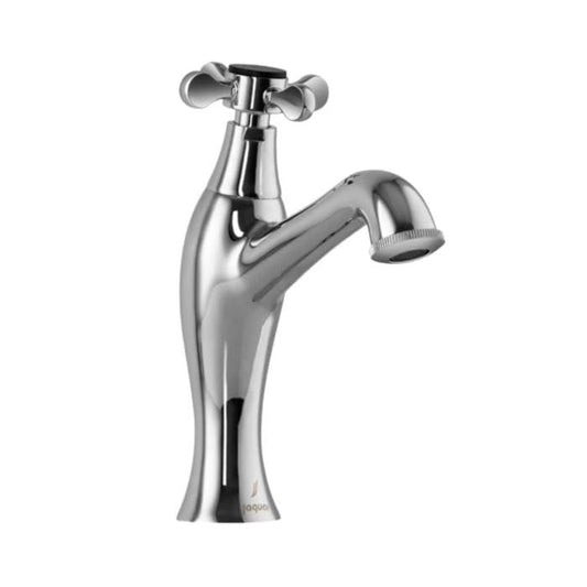 JAQUAR Queens Prime Series Table Mounted Regular Cold ONLY Basin TAP/TAP (Chrome) | TOP Lever, Brass Body Water Tap/Faucet/Cock for Bathroom/Kitchen Wash Basin | QQP-CHR-7011PM