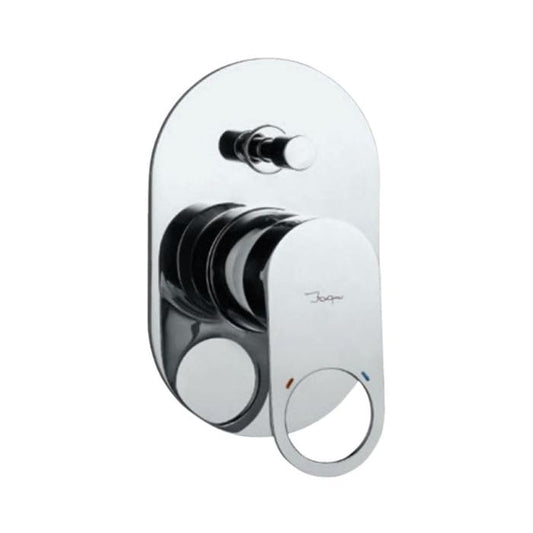 JAQUAR ORNAMIX PRIME Series Normal Flow 2 WAY DIVERTER Upper part(Chrome), ORP-CHR-10065NKPM |without concealed fitting (Compatible with ALD-065M) | Wall Mounted, Knob Selector with Button