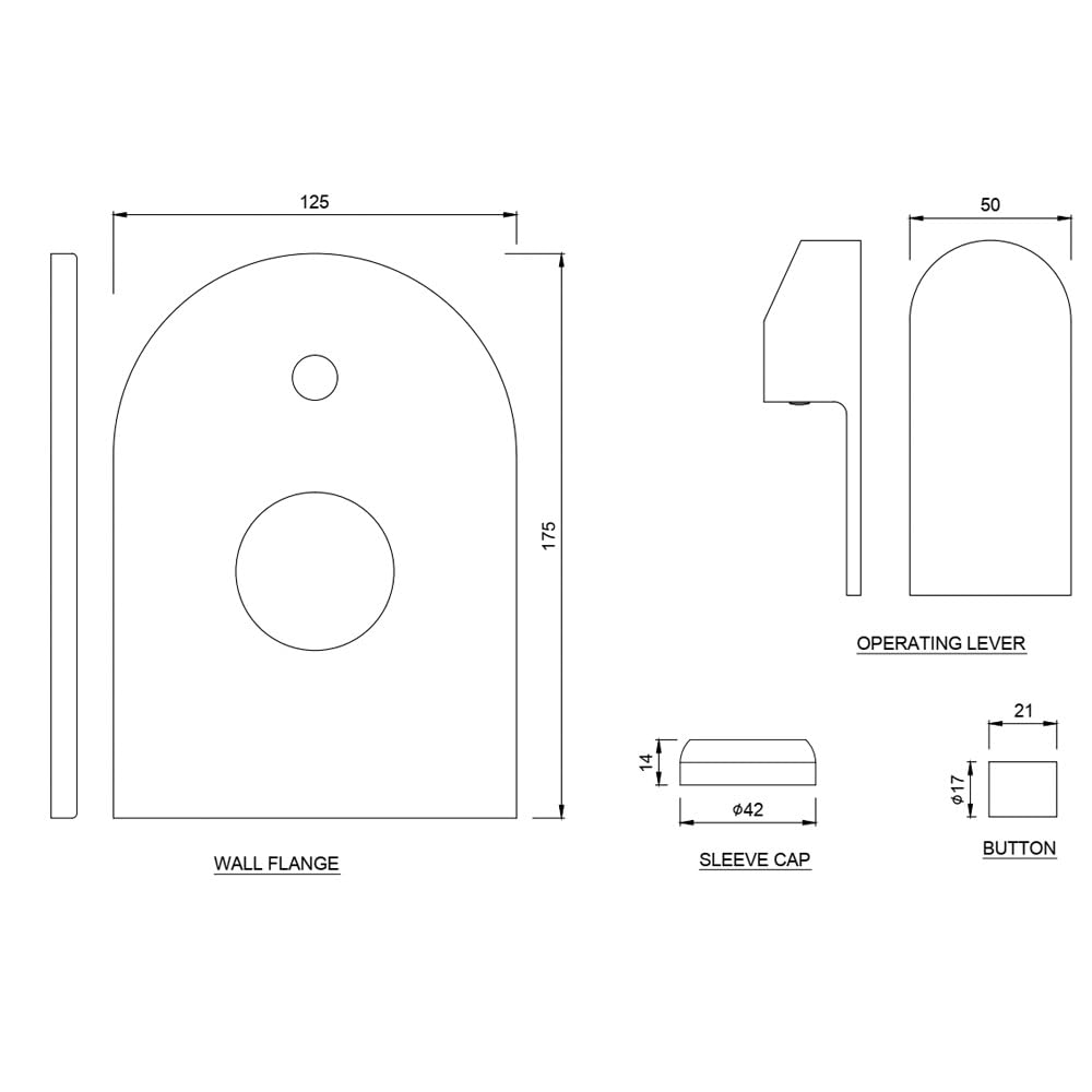 Jaquar Lyric Single Lever Exposed Parts Kit - Chrome
