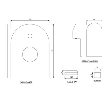 Jaquar Lyric Single Lever Exposed Parts Kit - Chrome