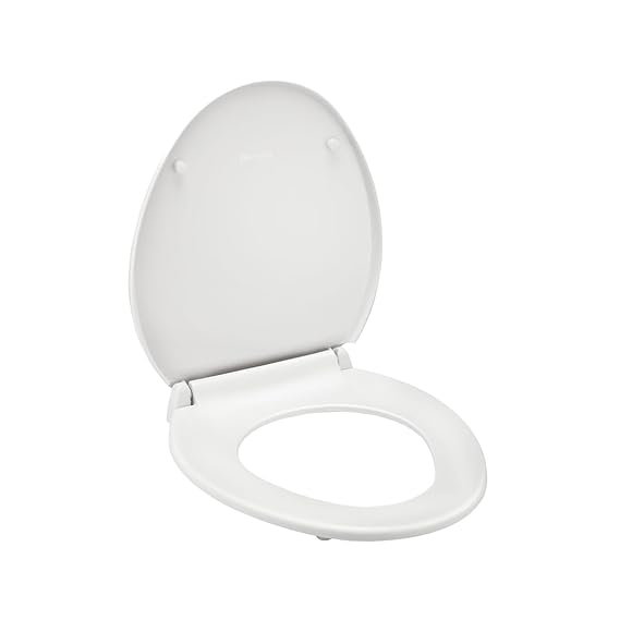 Parryware Solid Toilet Seat Cover (Standard Size, Ultra White) I Polypropylene Round Seat Cover | E80941C