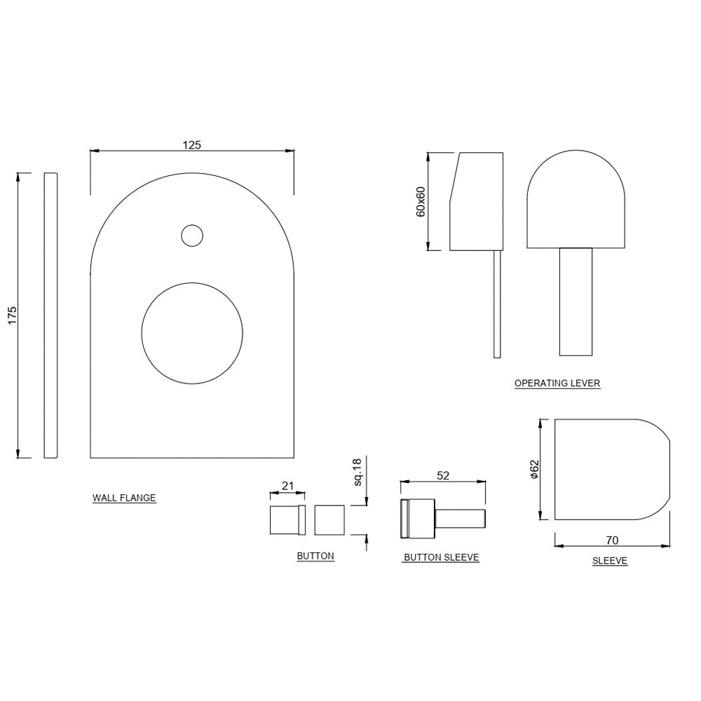 JAQUAR D'ARC Series High Flow Concealed Fitting 2 WAY DIVERTER (Chrome), DRC-37079NK | Compatible with ALD-079N | Wall Mounted, Knob Selector with Button