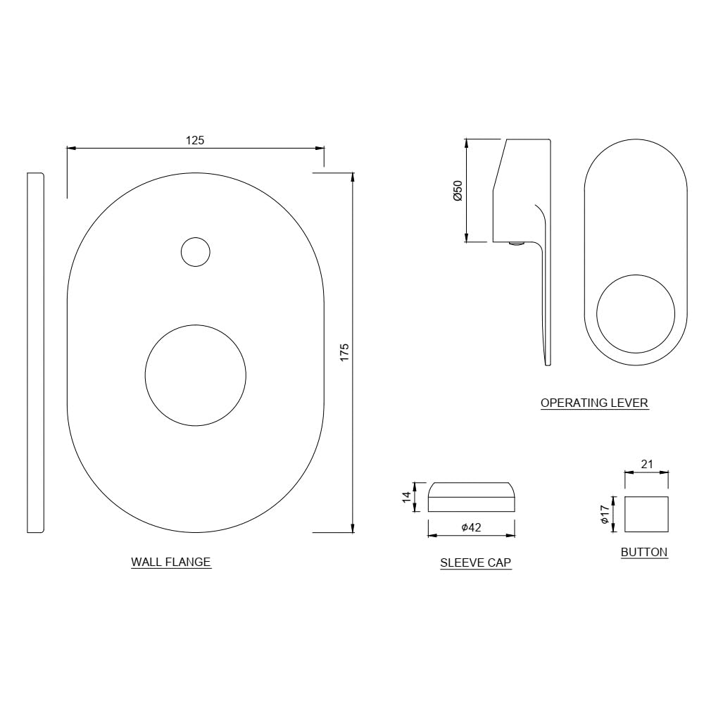 JAQUAR ORNAMIX PRIME Series Normal Flow 2 WAY DIVERTER Upper part(Chrome), ORP-CHR-10065NKPM |without concealed fitting (Compatible with ALD-065M) | Wall Mounted, Knob Selector with Button