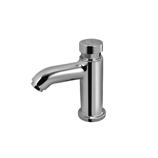 JAQUAR PRESSMATIC TAPS Series Table Mount BASIN TAP AUTO STOP (Chrome) | BUTTON PRESS LEVER, Brass Body Water Tap/Faucet/Cock for Bathroom/Kitchen Wash Basin | PRS-CHR-001