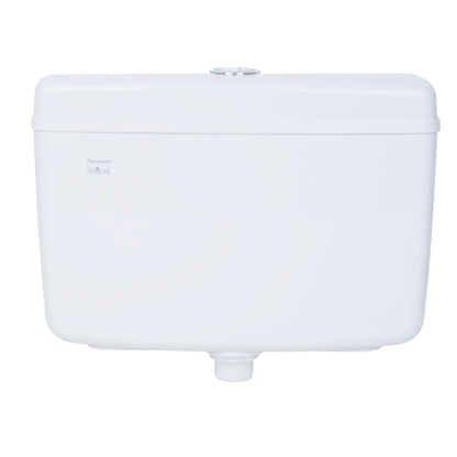 PARRYWARE SLIMLINE PREMIUM Series Polymer/PVC Dual Flush System Exposed CISTERN/Flush Tank (White) | 6-3L, Top Center Lever | for Western (WC) or Indian Commodes | E83921C