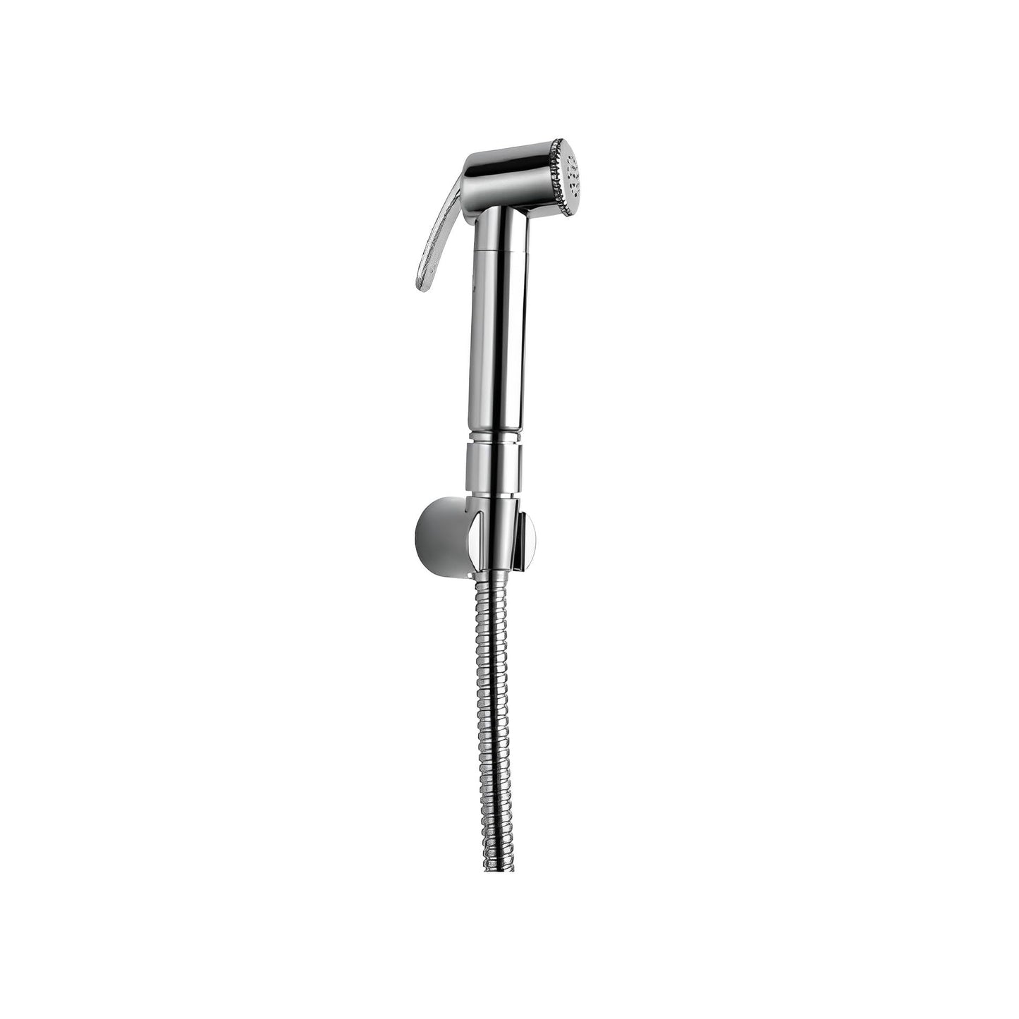 JAQUAR ALLIED Series HEALTH FAUCET/TOILET GUN (Chrome) | 1m Flexible Tube, Wall Hook Included, ABS Body | Toilet Spray Gun/Health Faucet Set with Pipe/Hose and Wall Hook | ALD-CHR-587