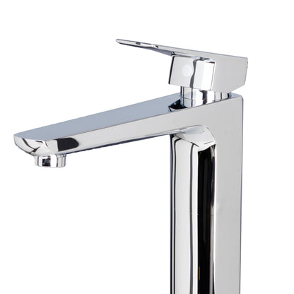 JAQUAR KUBIX PRIME Series Table Mounted HOT and COLD BASIN MIXER (Chrome) | TOP LEVER, Brass Body Water Tap/Faucet/Cock for Bathroom/Kitchen Wash Basin | KUP-CHR-35071BPM