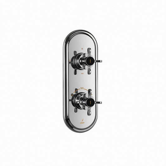 JAQUAR QUEENS PRIME Series Normal Flow Concealed Fitting 3 WAY DIVERTER (Chrome), QQP-CHR-7683KPM | Compatible in-wall part ALD-683 is sold separately | Wall Mounted, Knob Selector No Button