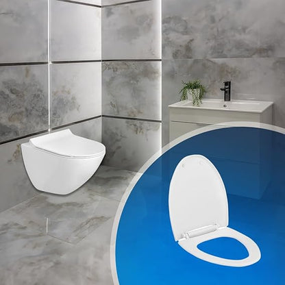 Parryware Casa/Cascade NXT Regular Seat Cover with Hinges | Eco-Friendly Material with Superior Finish | Round Shape & Ultra White Colour | Commode Seat Cover with Antibacterial Technology (E82991C)