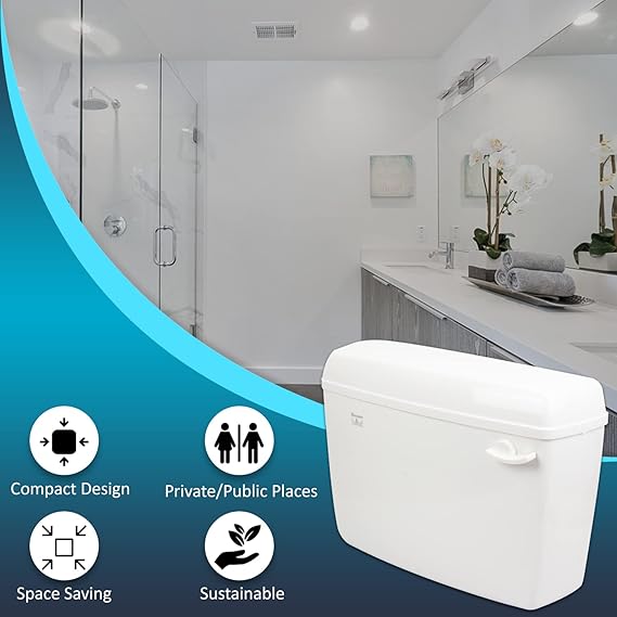 Parryware Slimline Single Flush Cistern | Flush Tank | Standard Size | Polypropylene | White | For Bathroom Fixtures
