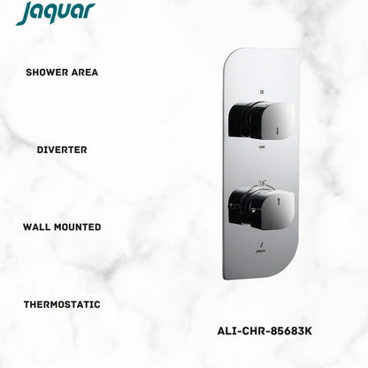 Jaquar Alive Series Normal Flow Concealed Fitting 3 Way Diverter (Chrome), Ali-85683K | (Suitable For Ald-683) Wall Mounted, Knob Selector No Button - Brass