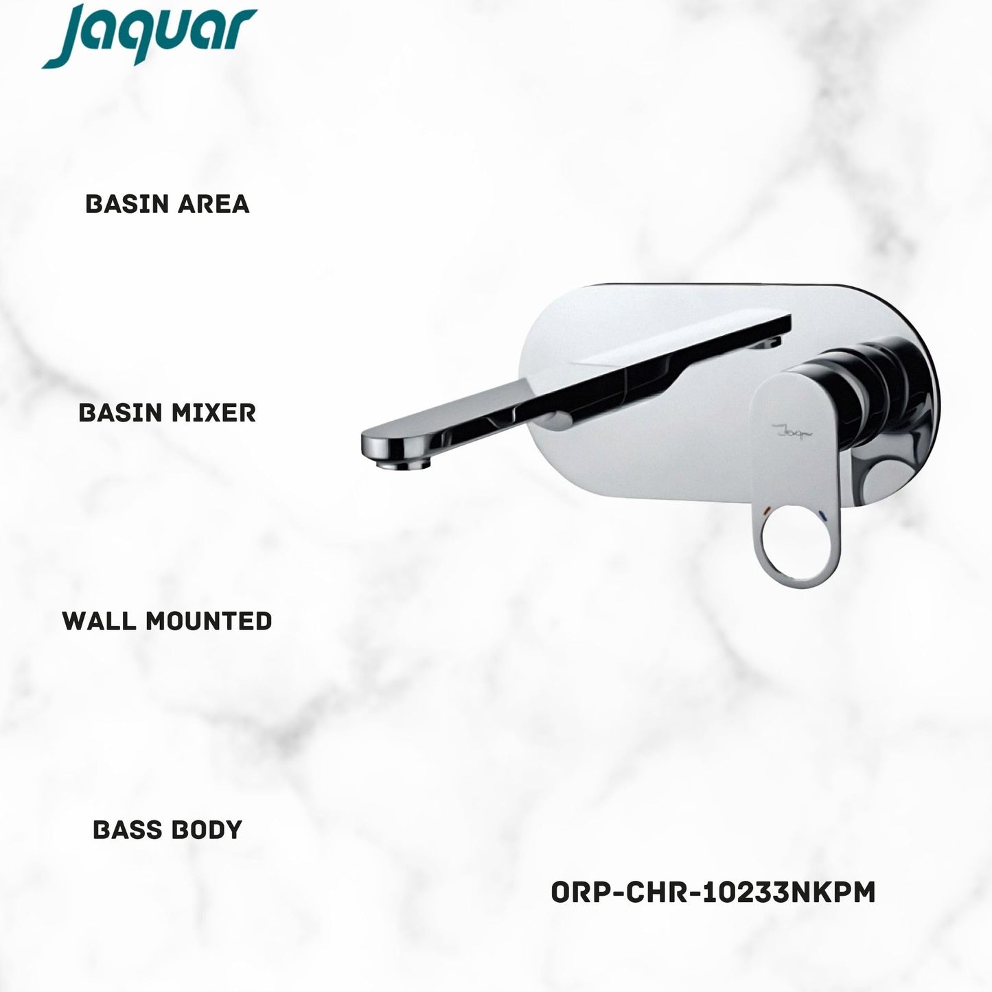 JAQUAR ORNAMIX Prime Series Wall Mounted HOT and Cold Basin Mixer/TAP (Chrome) | Right Hand Side Lever, Brass Body Water Tap/Faucet/Cock for Bathroom/Kitchen Wash Basin | ORP-CHR-10233NKPM