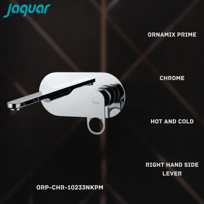 JAQUAR ORNAMIX Prime Series Wall Mounted HOT and Cold Basin Mixer/TAP (Chrome) | Right Hand Side Lever, Brass Body Water Tap/Faucet/Cock for Bathroom/Kitchen Wash Basin | ORP-CHR-10233NKPM