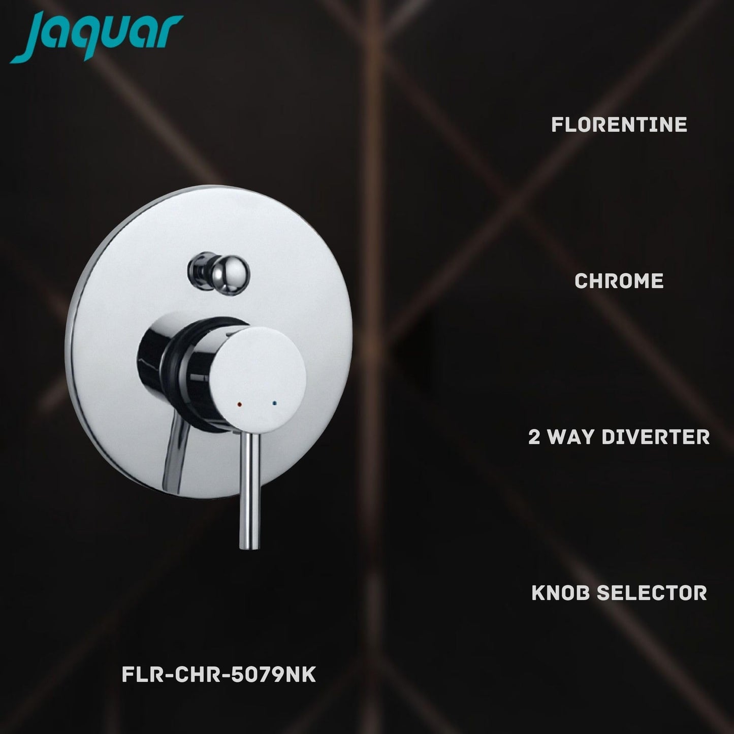 JAQUAR FLORENTINE Series Single Lever Exposed Parts Kit of Hi-flow Diverter Operating Lever, Cartridge Sleeve, Wall Flange (with Seals), Button Assembly Sleeve & Button