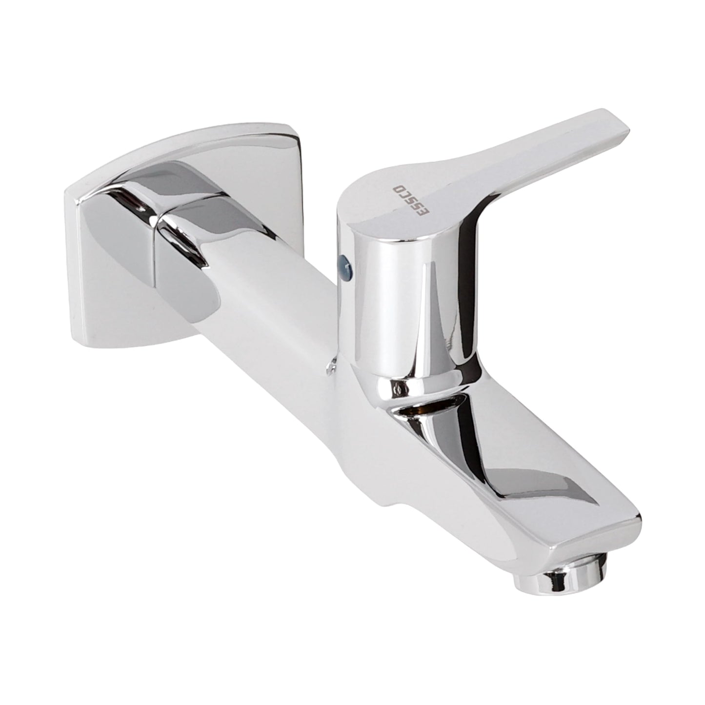 JAQUAR ASPIRE Series Wall Mounted WC AREA LONG BODY BIB COCK/VALVE (Chrome) | Top Lever, Brass Body, with Wall Flange | Angle Valve for Bathroom, Toilet, Home | APR-CHR-101107