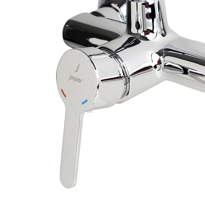 JAQUAR Fusion Series Wall Mounted HOT and Cold Basin Mixer (Chrome) | Center Lever, Brass Body Water Tap/Faucet/Cock for Bathroom/Kitchen Wash Basin | FUS-CHR-29165 | Refurbished