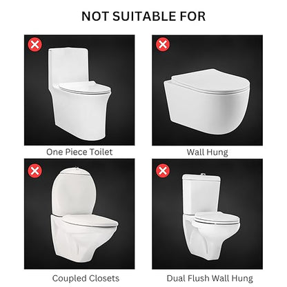 Parryware Slimline Single Flush Polymer Cistern for Toilet | Polypropylene White Flush Tank | With complete flushing set | E80901C