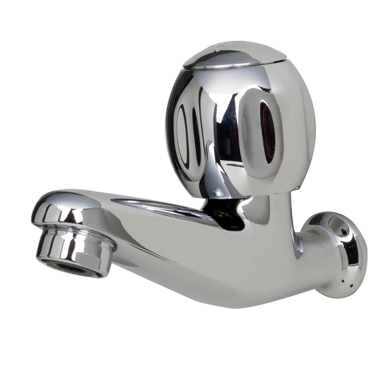 JAQUAR CLARION Series Wall Mounted WC AREA BIB COCK/VALVE (Chrome) | Top Lever, Brass Body, with Adjustable Wall Flange | Angle Valve for Bathroom, Toilet, Home | CQT-CHR-23047GE