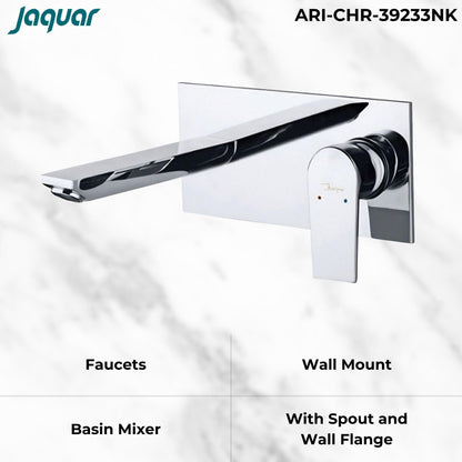 JAQUAR ARIA Series Wall Mounted HOT and Cold Basin Mixer/TAP (Chrome) | Right Hand Side Lever, Brass Body Water Tap/Faucet/Cock for Bathroom | ARI-CHR-39233NK