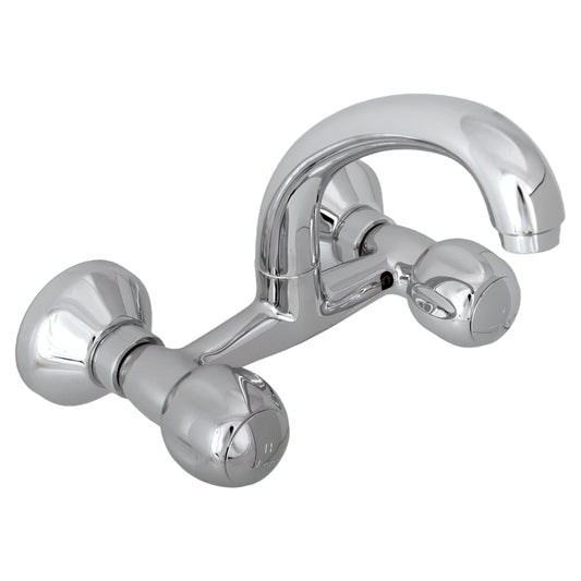 Jaquar Sink Mixer with Swinging Spout (Wall Mounted Model) with Connecting Legs and Wall Flanges