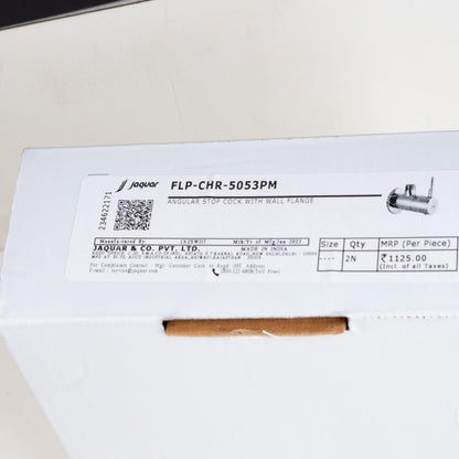 Jaquar FLORENTINE PRIME Series Wall Mount ANGULAR STOP COCK (Chrome) | CENTER KNOB, Brass Body Water Tap/Faucet/Cock for Bathroom/Kitchen Wash Basin | FLP-CHR-5053PM