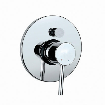 JAQUAR FLORENTINE Series Normal Flow Concealed Fitting 2 WAY DIVERTER (Chrome), FLR-CHR-5065MK | Compatible in-wall part ALD-065N is sold separately | Wall Mounted, Knob Selector with Button