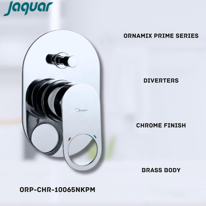 JAQUAR ORNAMIX PRIME Series Normal Flow 2 WAY DIVERTER Upper part(Chrome), ORP-CHR-10065NKPM |without concealed fitting (Compatible with ALD-065M) | Wall Mounted, Knob Selector with Button