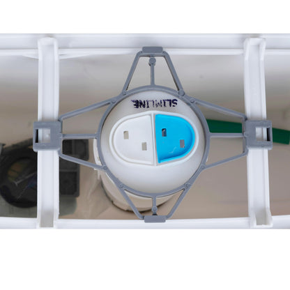 PARRYWARE SLIMLINE PREMIUM Series Polymer/PVC Dual Flush System Exposed CISTERN/Flush Tank (White) | 6-3L, Top Center Lever | for Western (WC) or Indian Commodes | E83921C