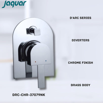 JAQUAR D'ARC Series High Flow Concealed Fitting 2 WAY DIVERTER (Chrome), DRC-37079NK | Compatible with ALD-079N | Wall Mounted, Knob Selector with Button