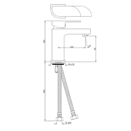 JAQUAR Alive Series Table Mounted Regular HOT and Cold Basin Mixer (HOT & Cold ONLY) / TAP (Chrome) | TOP Lever, Brass Body Water Tap/Faucet/Cock for Bathroom/Kitchen Wash Basin | ALI-CHR-85011B | Refurbished