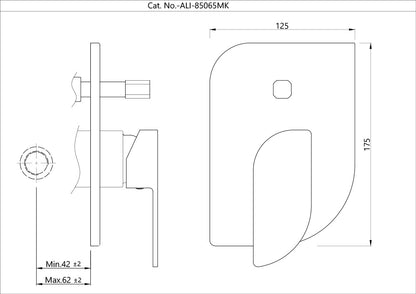 JAQUAR ALIVE Series Normal Flow Concealed Fitting 2 WAY DIVERTER (Chrome), ALI-CHR-85065MK (Compatible In-wall part ALD-065N is sold separately) | Refurbished