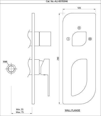 Jaquar Alive Aquamax Exposed Part Kit of Single Lever Shower Mixer with 3-way diverter (Compatible with ALD-783N) | Refurbished