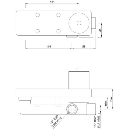Jaquar Allied Concealed Body for Joystick Basin Mixer - Chrome | Refurbished