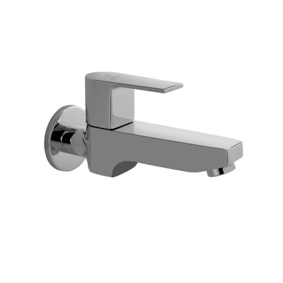 JAQUAR ARIA Series Wall Mounted WC Area BIB Cock/Valve (Chrome) | Top Lever, Brass Body, with Wall Flange | Bib Tap for Bathroom, Toilet, Home | ARI-CHR-39037 | Refurbished