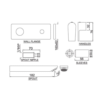 JAQUAR ARIA Series Wall Mounted Cold ONLY Basin TAP/TAP (Chrome) | Right Hand Side Lever, Brass Body Water Tap/Faucet/Cock for Bathroom/Kitchen Wash Basin | ARI-CHR-39441K | Refurbished