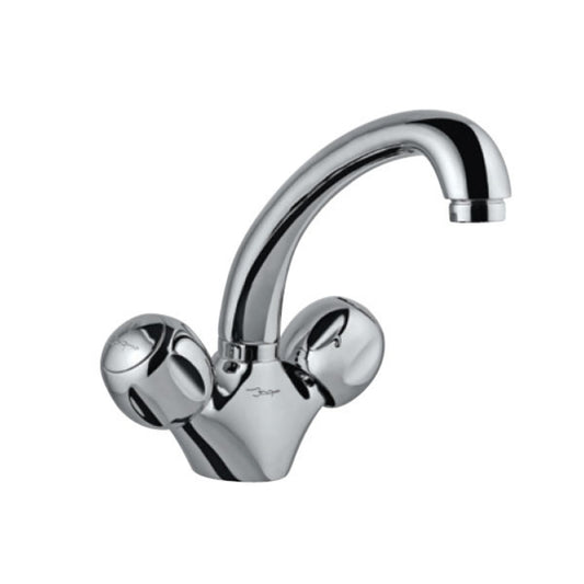 JAQUAR CLARION Series Vessel Sink Mount HOT and COLD BASIN MIXER (Chrome) | HALF TURN, Brass Body Water Tap/Faucet/Cock for Bathroom/Kitchen Wash Basin | CQT-CHR-23309B | Refurbished