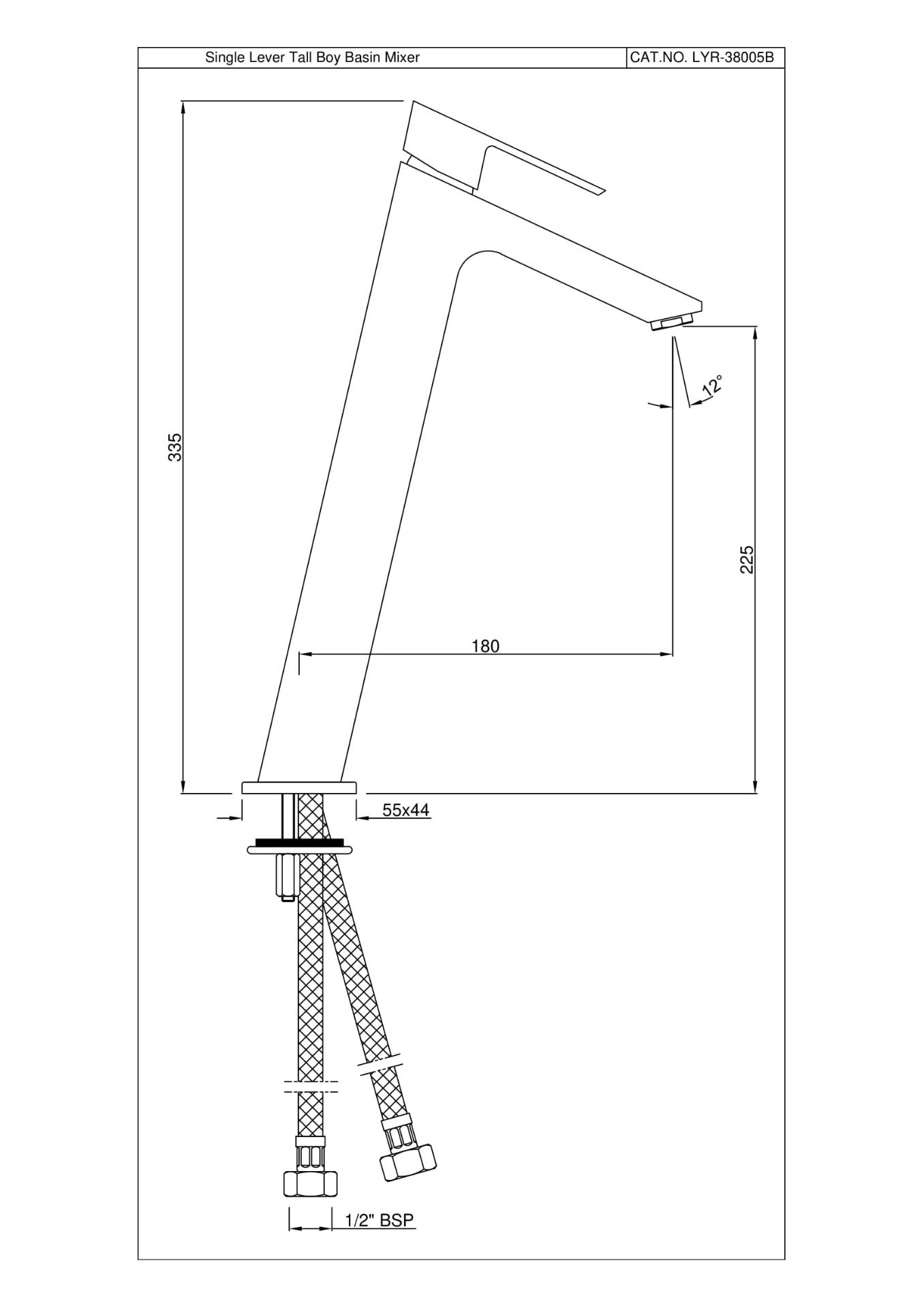 Jaquar Lyric Single Lever Tall Boy - Chrome | Refurbished