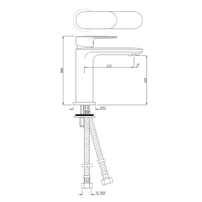 Jaquar OPAL PRIME Series Table Mounted Regular BASIN MIXER (HOT & COLD MIXER) (Chrome) | CENTER LEVER, Brass Body Water Tap/Faucet/Cock for Bathroom/Kitchen Wash Basin | OPP-CHR-15011BPMGA | Refurbished