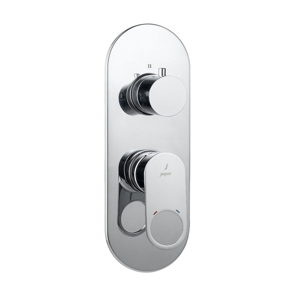 JAQUAR ORNAMIX Prime Series Normal Flow Exposed Part Kit 3 Way Diverter (Chrome), ORP-10783KPM | (Compatible in-Wall Part ALD-783N is Sold Separately) | Wall Mounted, Knob Selector with Button | Refurbished