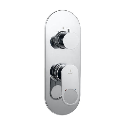 JAQUAR ORNAMIX Prime Series Normal Flow Exposed Part Kit 3 Way Diverter (Chrome), ORP-10783KPM | (Compatible in-Wall Part ALD-783N is Sold Separately) | Wall Mounted, Knob Selector with Button | Refurbished